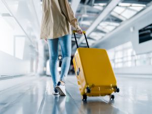 Lady with a luggage