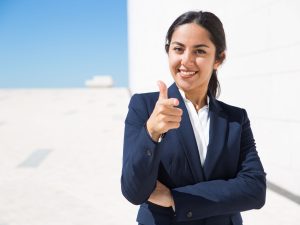 Woman in formal attire